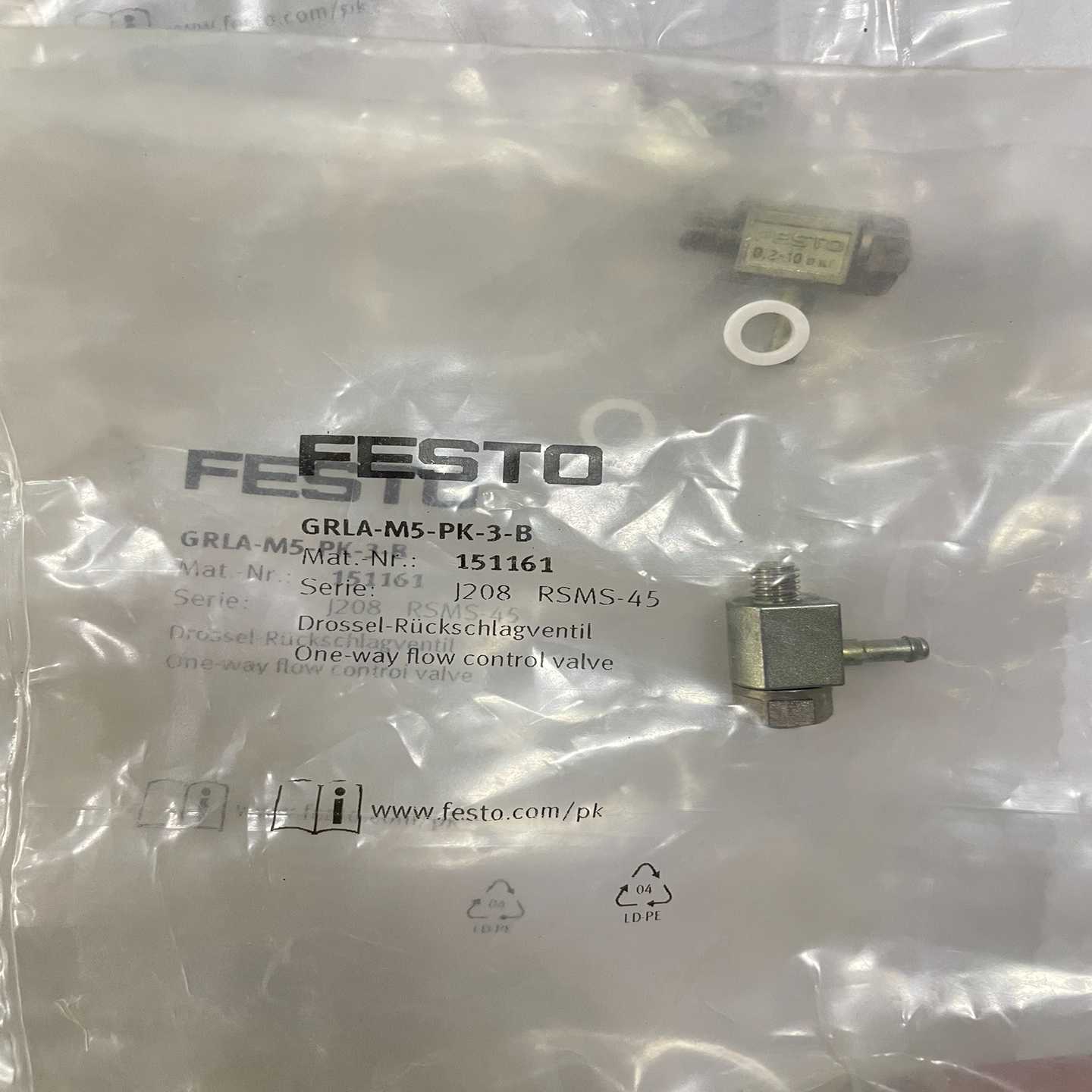 售前询价询价FESTO单向节流阀GRLA-M5-PK-3-B1511