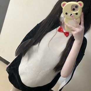 抽象卡通可爱成人新款2025企鹅动物舞蹈表演服企鹅女服装秋冬