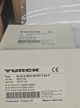 全新TURCK模块型号BL20E8DO24VDC0议价