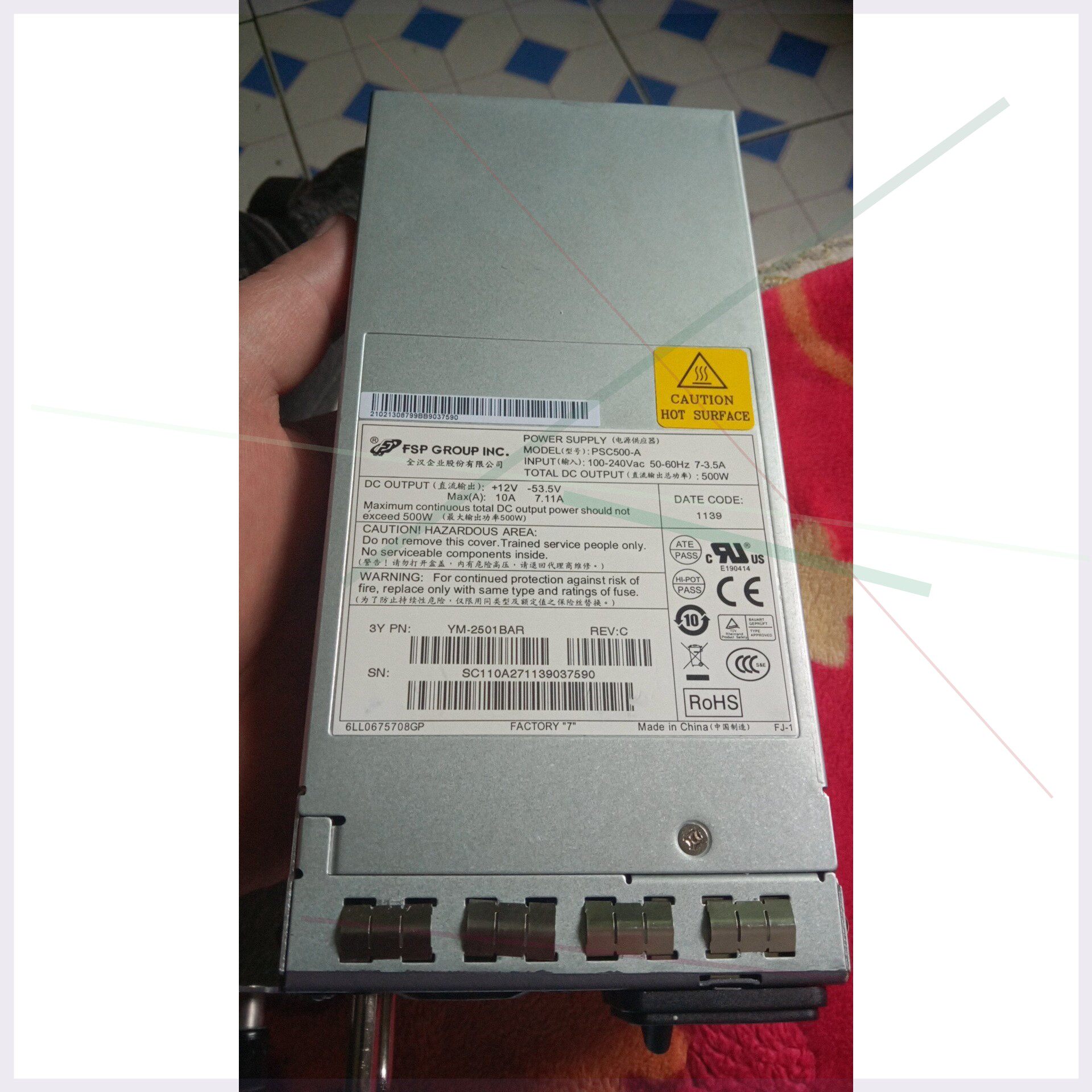 售前询价PSC500-A电源成色如图需要的私聊