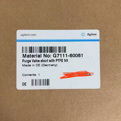 议价G7111-60061安捷伦带PTFE滤芯的短放空阀600bar用G7110B G711