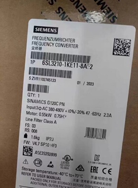议价6SL3210-1KE11-8AF2/西门子G120C 0.55KW变频器/6SL32101KE11