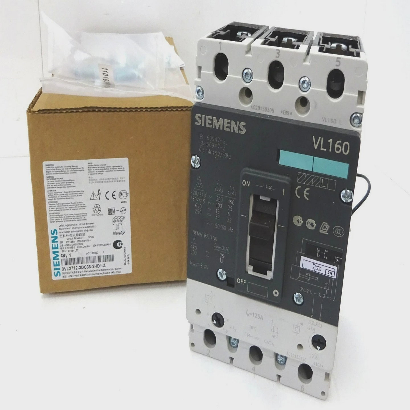 SIEMENSVL160Leistungsschalter3VL2712-3DC36-2HD1-ZCircuit