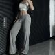 拿铁女孩拉链巨舒服垂感健身瑜伽普拉提运动长裤 纯欲小腰精直筒女