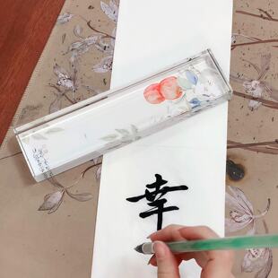 水晶镇尺书法专用加厚加重压纸镇纸文房四宝写毛笔字书桌装饰布置
