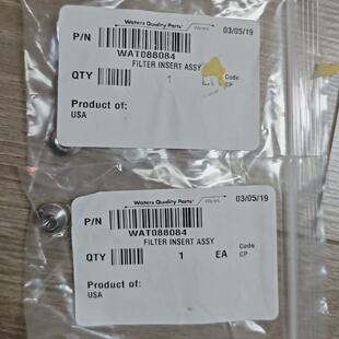 议价Waters滤芯插入件货号WAT088084全新现货 其他型号请谘询
