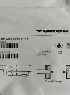 BI4-M12-VP6X-H1141电感式接近传感器Turc