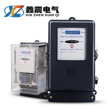 机械式电表DT862-4老式三相四线电能表380V互感器转盘有功电度表