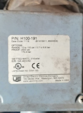 UEUE压力开关H100-191,成色如图，【议价】