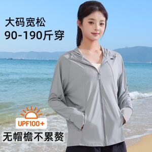 防晒衣女2026新款宽松大码胖mm冰丝防紫外线透气防晒服外套