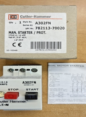CutlerHammerA302FNManualStarterProtector**NEWINBOX*