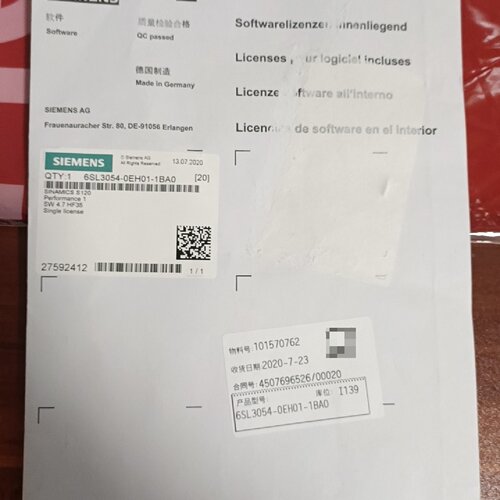 未封的S120伺服驱动器CF卡型号6SL3-询