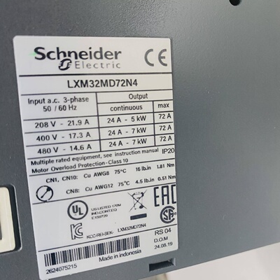 询价*Schneider伺服驱动器LXM32MD72N4