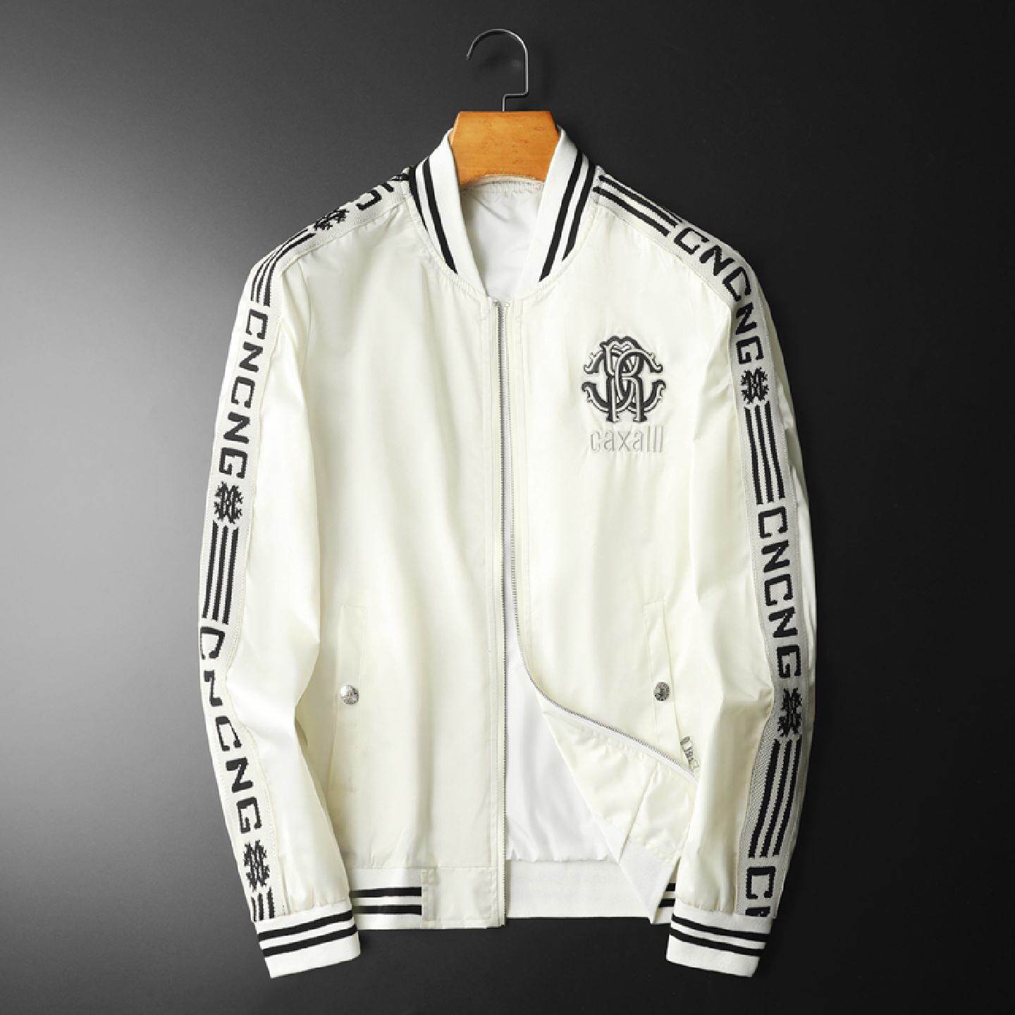 年春秋新款立领机车棒球服外套男欧货潮牌重磅刺绣修身夹克衫潮男