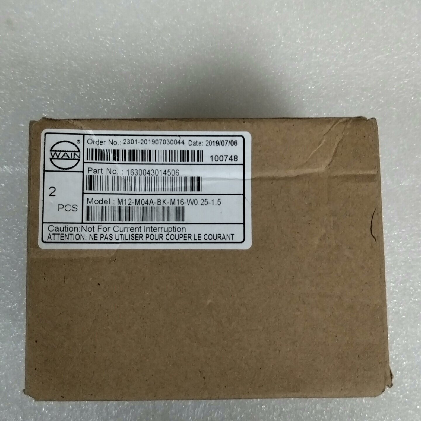 WAIN连接器M12M04ABKM16W0.25-询图片