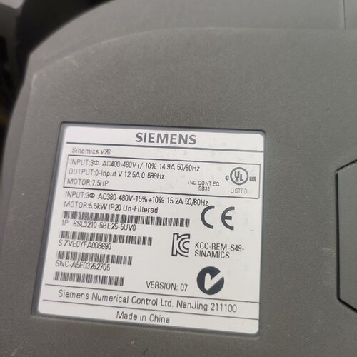 询价-变频器V20系列6SL32105BE255UV