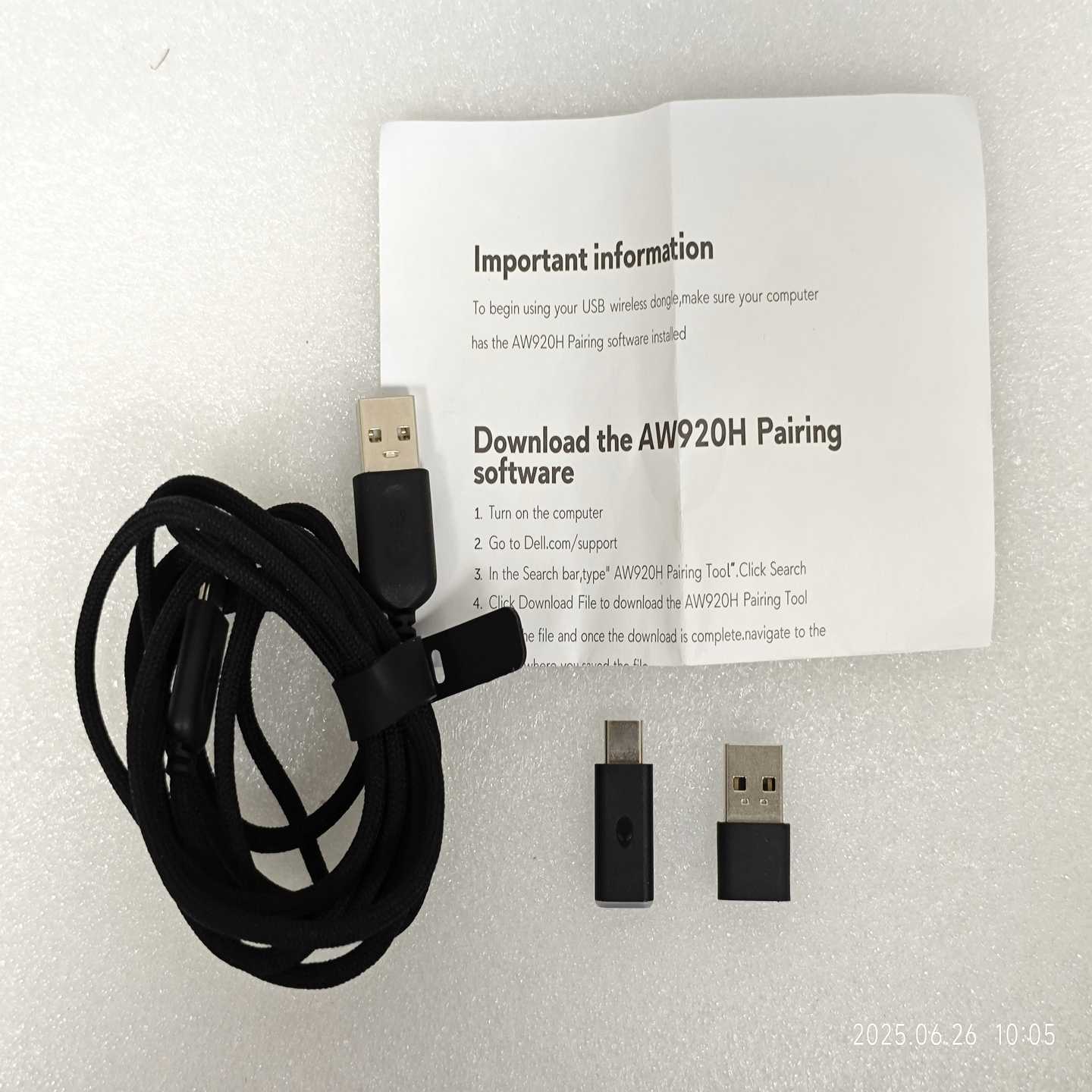 外星人AW920H接收器带转接头，带线，全新原装仅此一套--议价商品