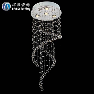 灯饰现代简约led水晶吊灯圆形过道灯具走廊玄关灯楼梯吊线灯