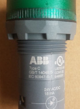议价原装ABB绿色按钮指示灯  CL2-502G   24VAC/DC