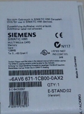 议价6AV6671-1CB00-0AX2触控屏幕记忆卡128MB 6AV6 671-1CB00-0AX