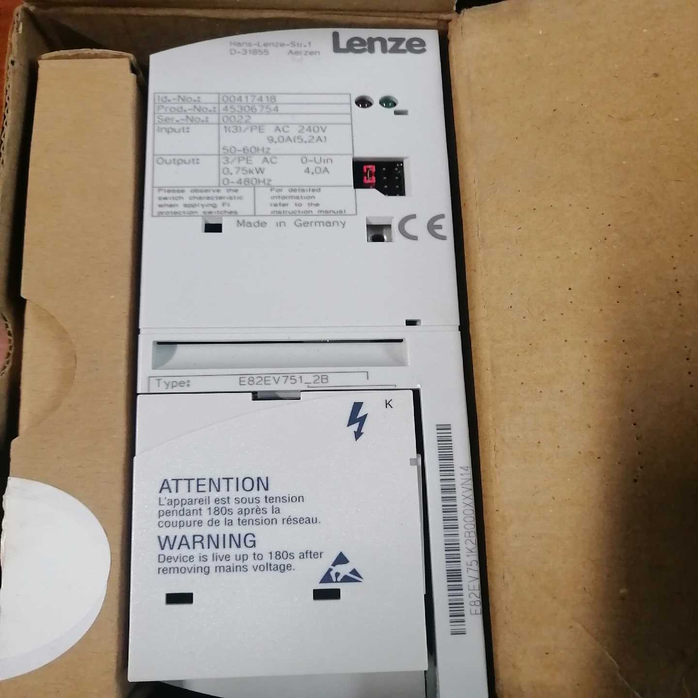 伦茨E82EV751_2B变频器E82EV751K2B0.-议价