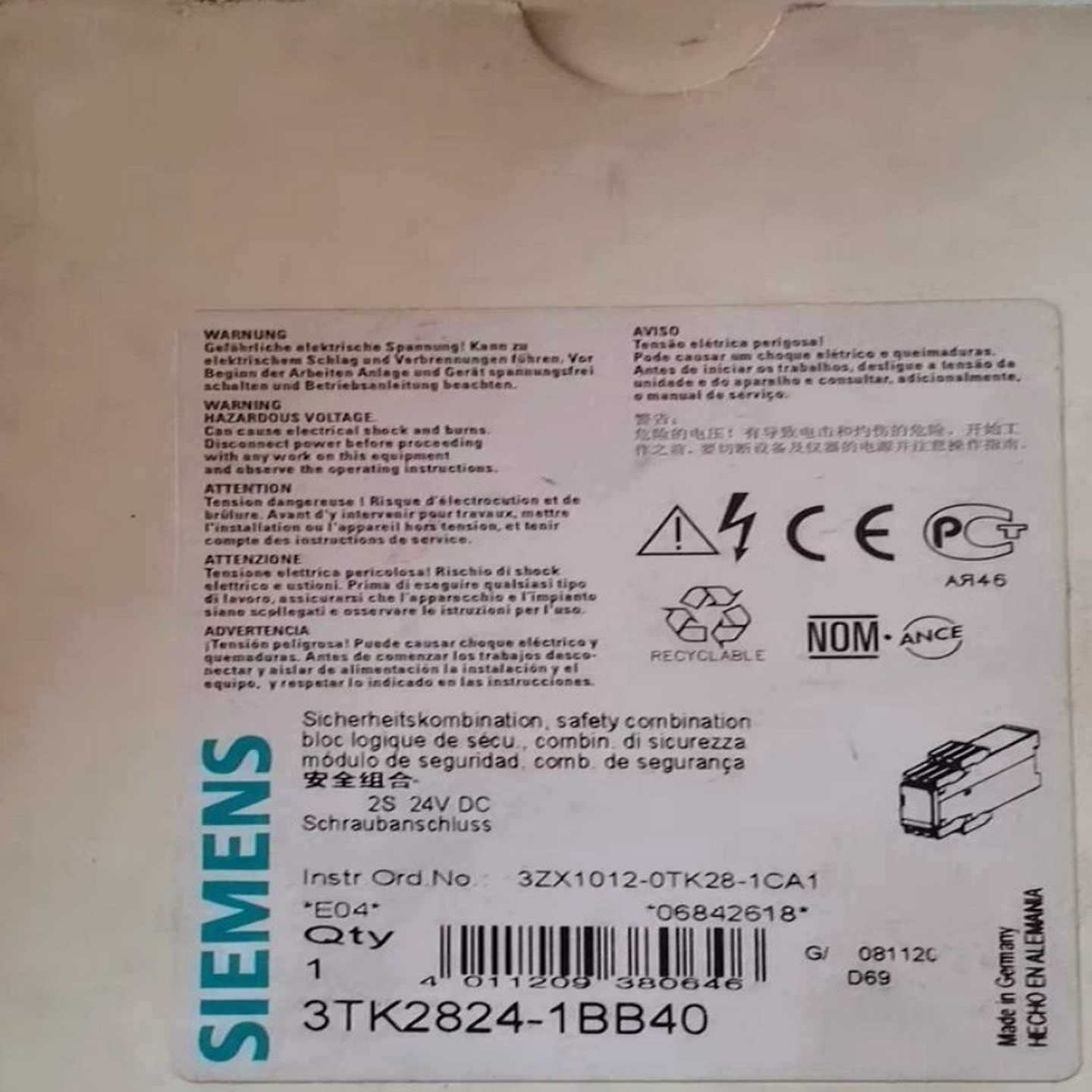 西门子3TK2824-1BB40全新原装现货7个，包装齐全，