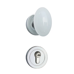 卧室锁通用木门锁whitedoorknob 陶瓷分体锁白色球形家用分体式