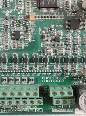 议价阿尔法603PU01-A变频器主板现货拆机件实物图拍摄