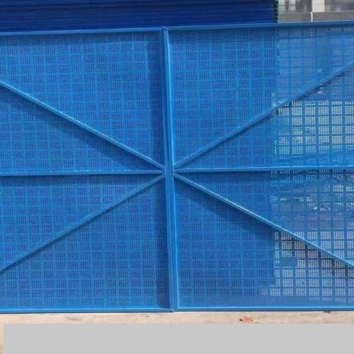 外架钢板网工地脚手架防护网片盘扣架铝制蓝色冲孔网片建筑爬架网