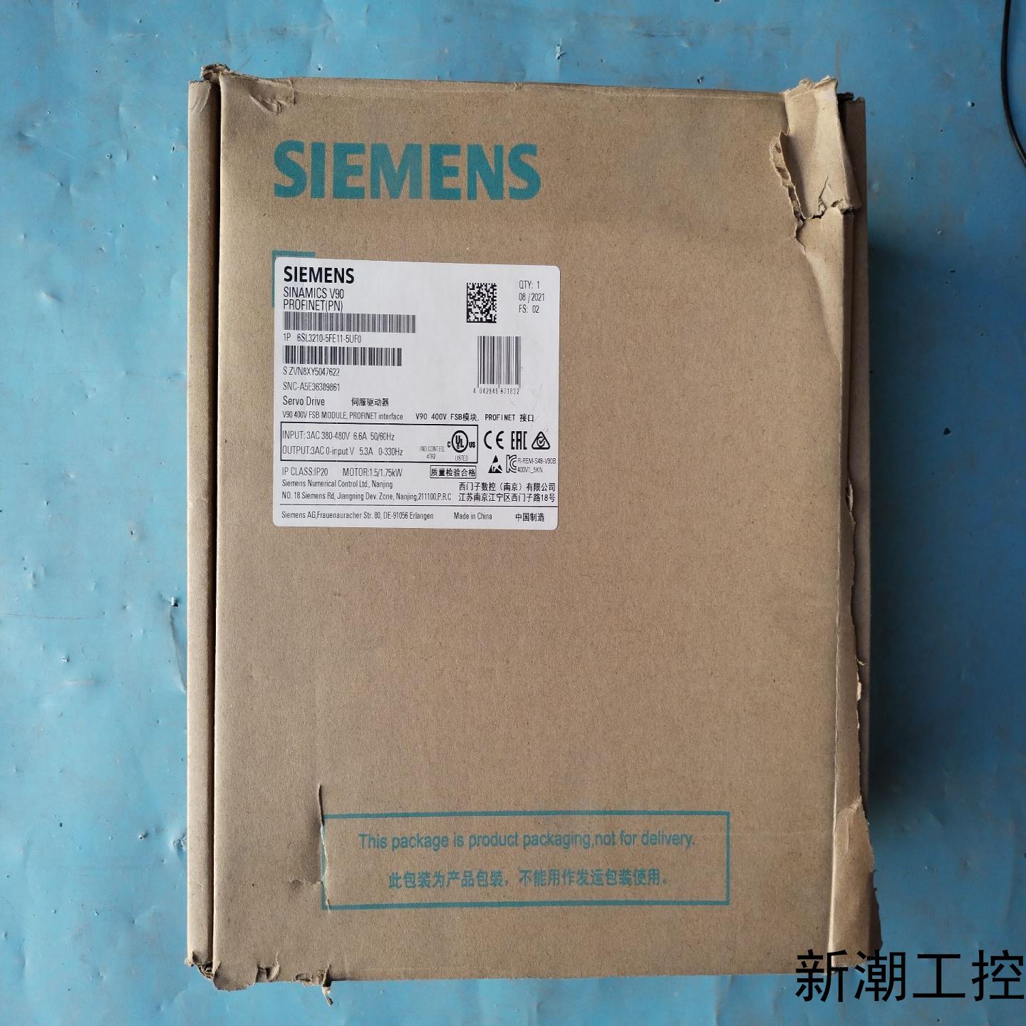 西门子V90驱动器三相全新型号6SL3210-5FE11-议价商品