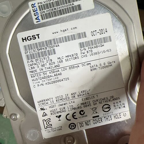 HGST日立HUS724020ALA6402TB-议价