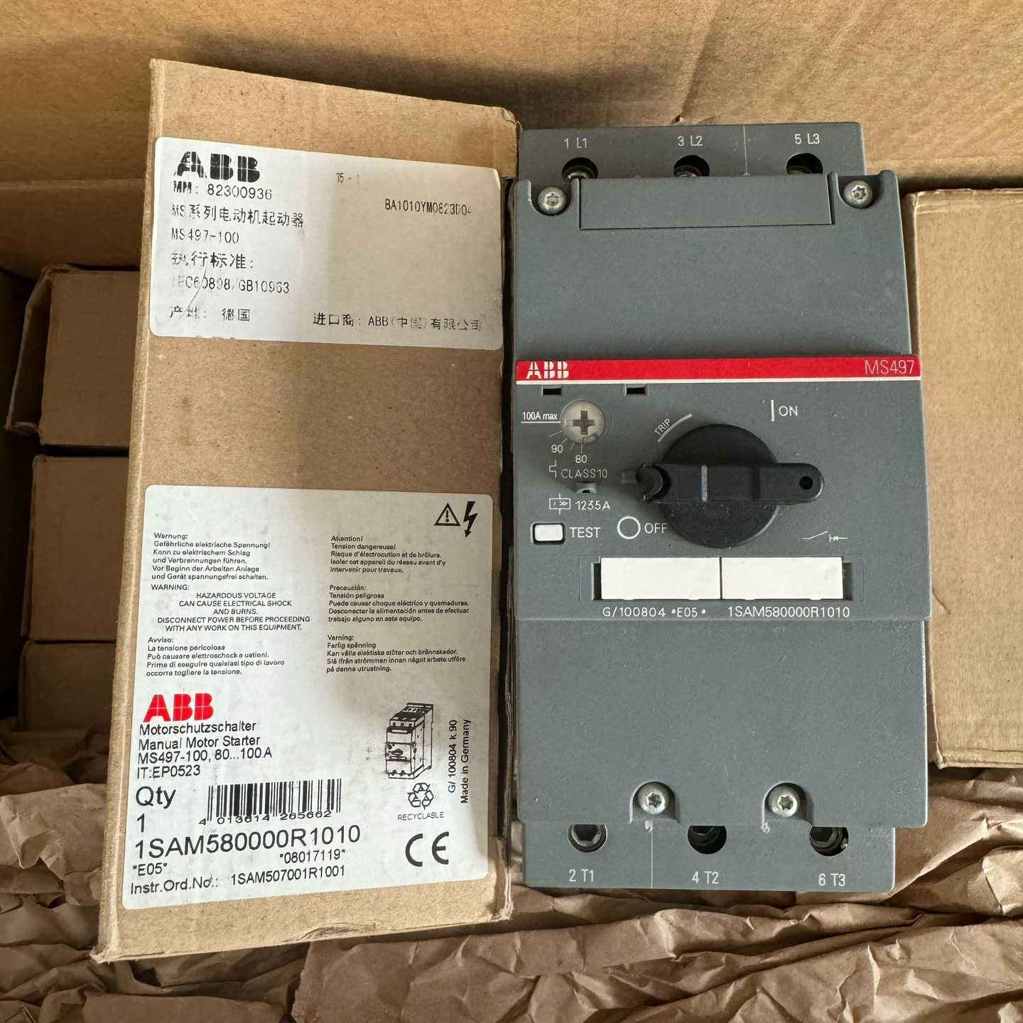 马达断路器MS497-100询价