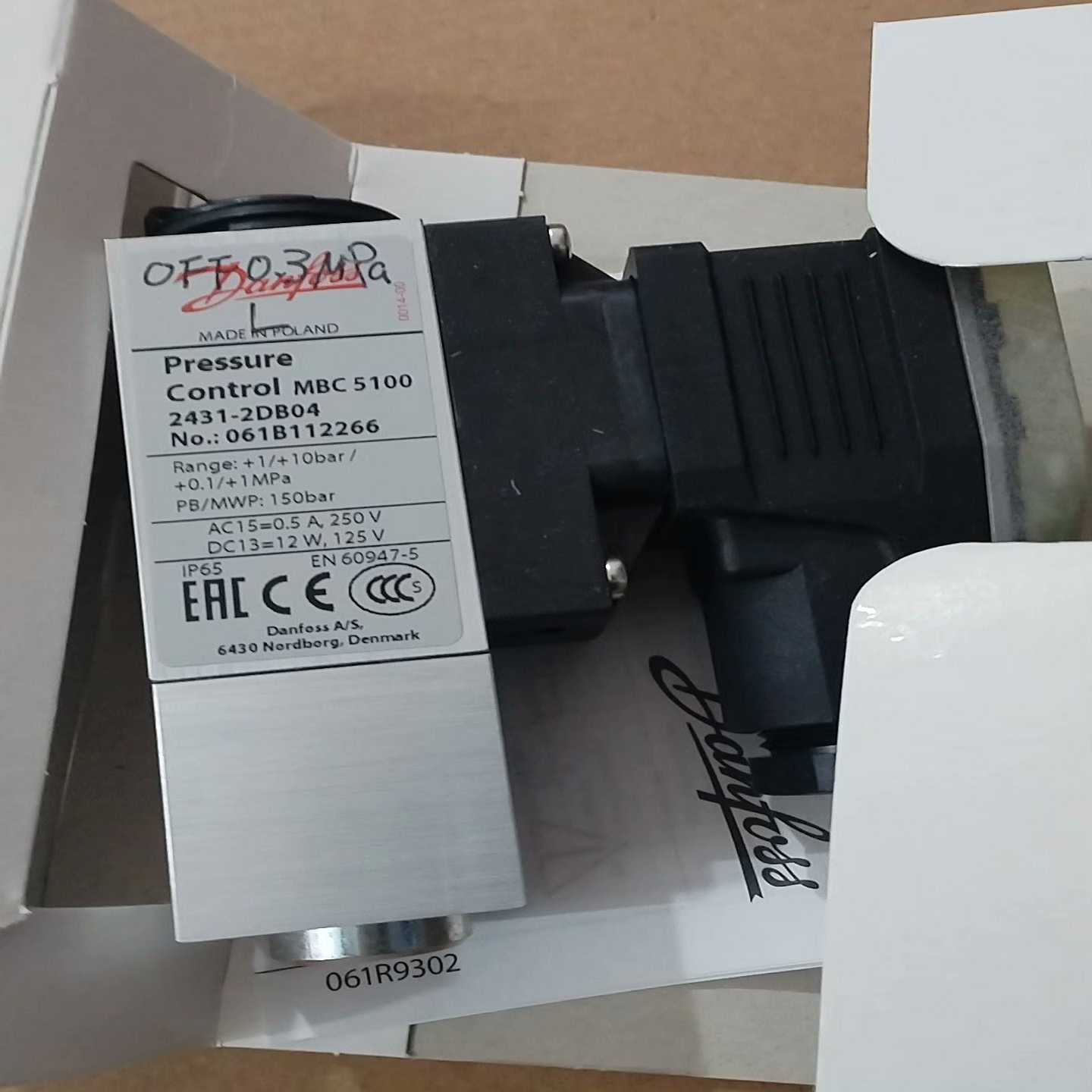 丹佛斯压力开关061B112266全新原装现货--议价商品