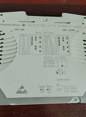 【议价】魏德米勒隔离器WTS4PT100/3843215可设置型