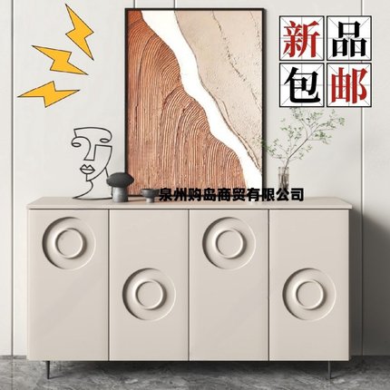 轻奢烤漆餐边柜实木入户玄关柜现代简约客厅储物收纳茶水酒柜包邮