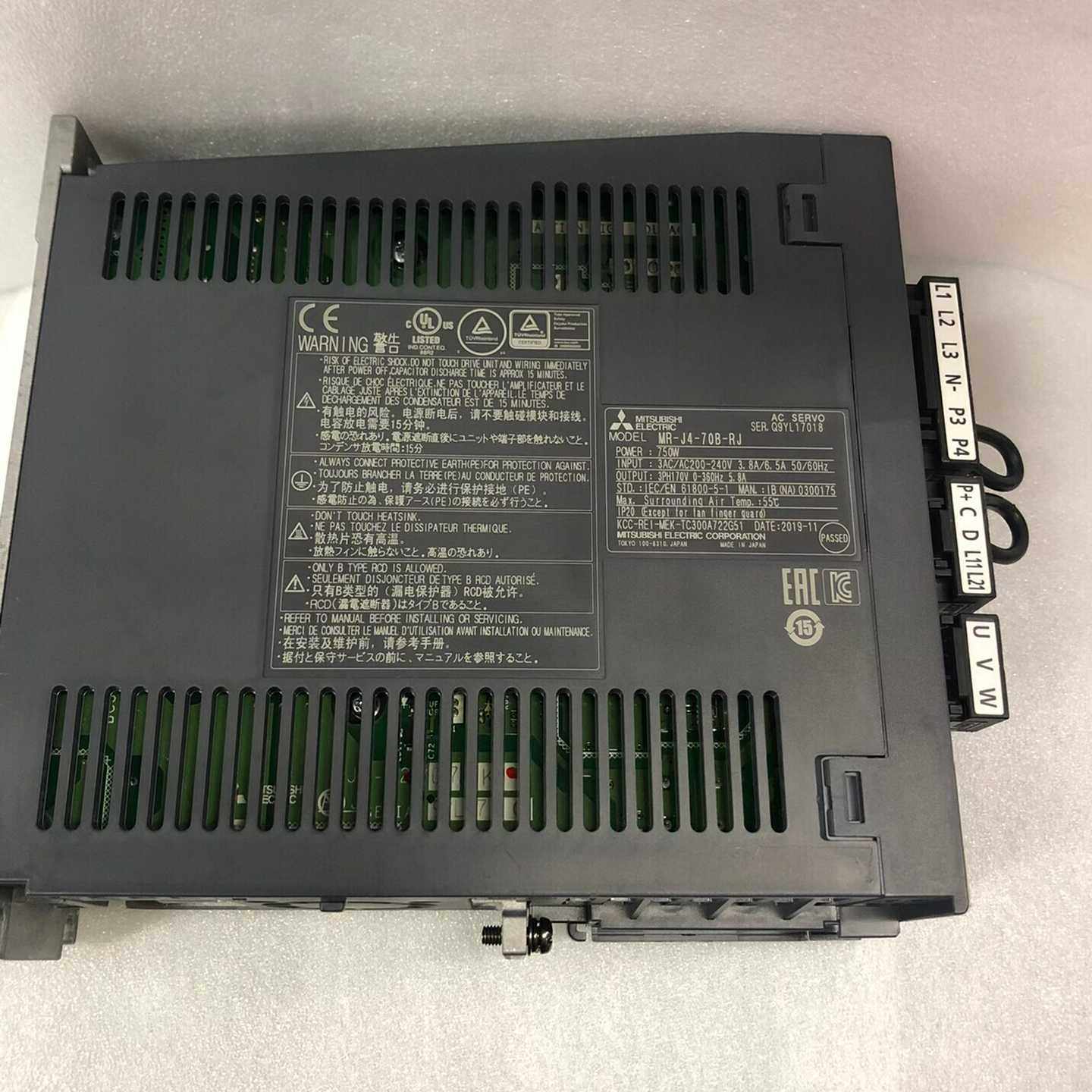 【议价】MR-J4-70B-RJ伺服750w驱动器适用