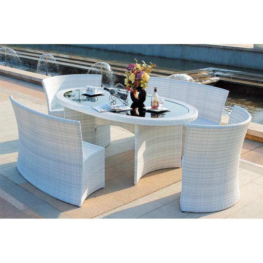 户外藤编餐桌椅组合庭院花园桌椅仿藤家具阳台桌椅酒店西餐厅桌椅