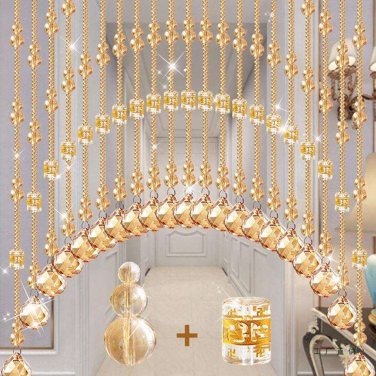 2025水晶珠帘新款门帘隔断帘葫芦客厅玄关卫生间卧室门对门串帘子