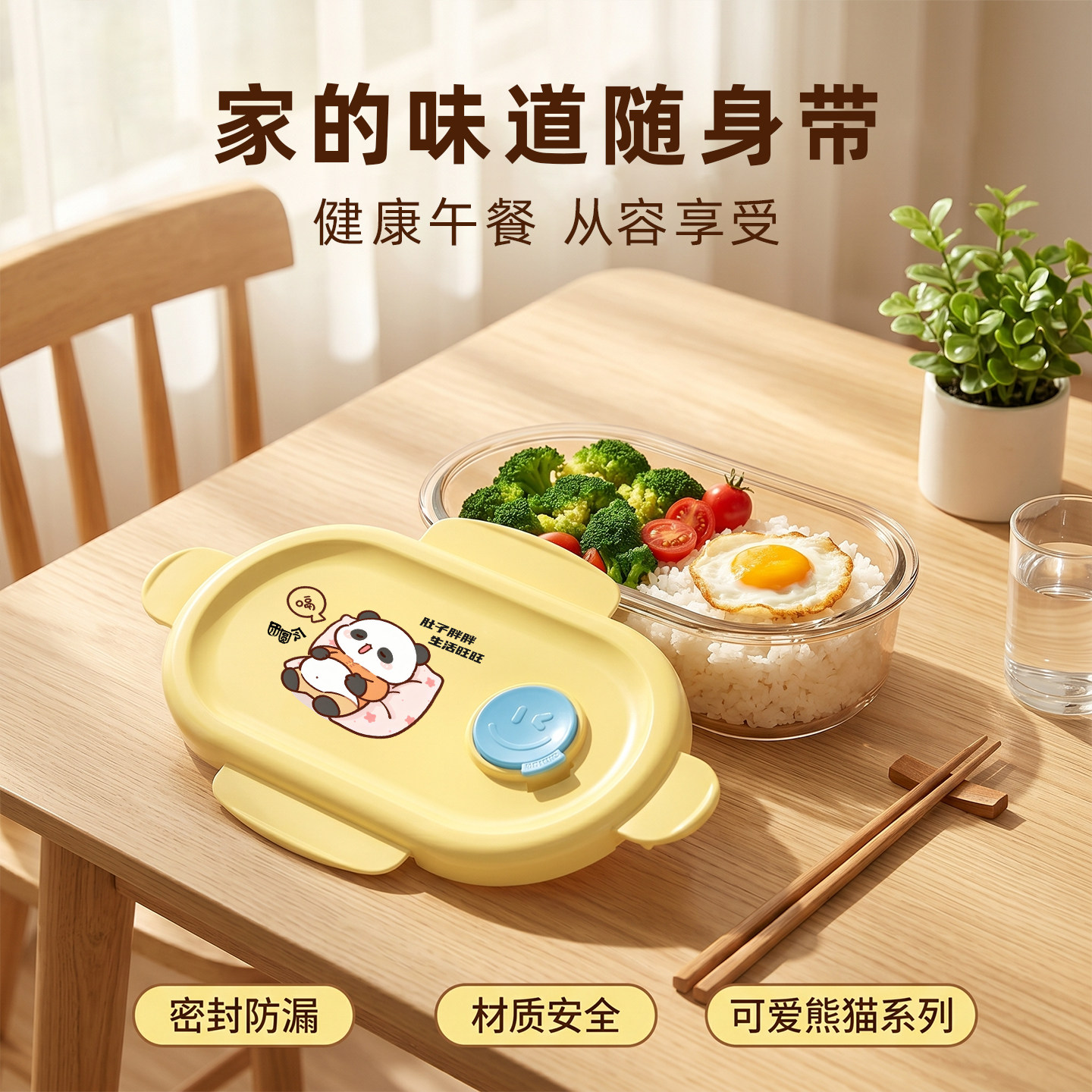 舍兑x团圆令卡通密封防漏保鲜盒