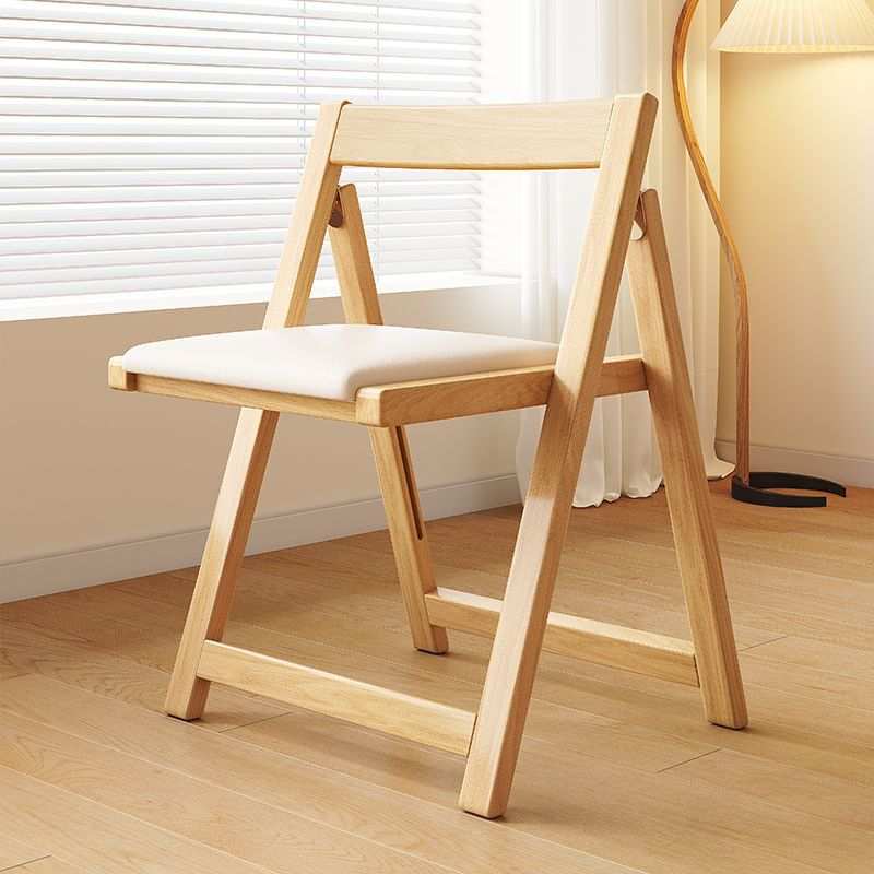 北欧餐椅实木折叠折叠椅椅子靠背椅家用简约小户型户外便携凳子