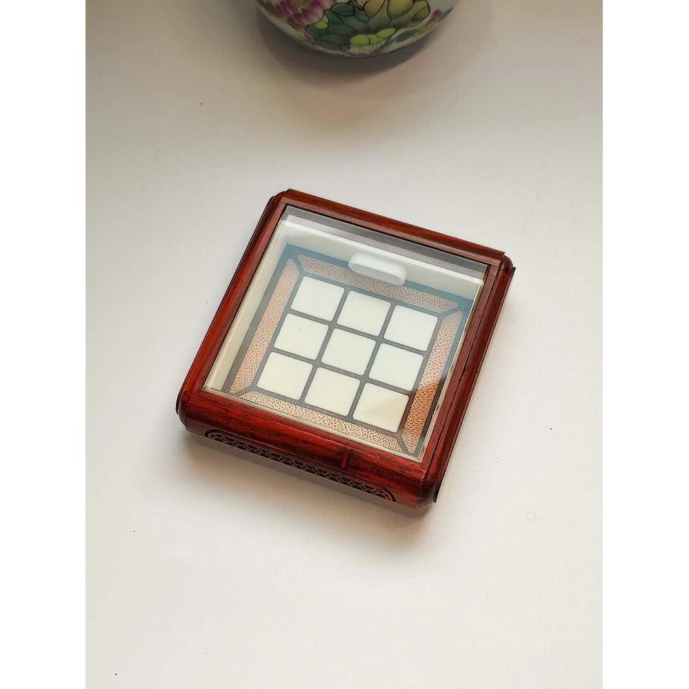 鸣虫盒紫檀木正方格黄蛉盒蛉子盒蛉虫盒虫具大黄蛉木