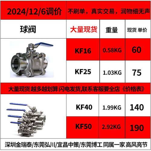 KF高真空球阀 304不锈钢快装球阀 三片式KF16 KF25 KF40/50已检漏