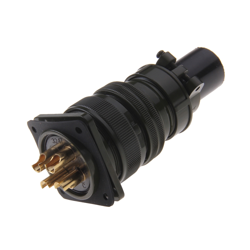 5015 4芯 80A 美军标航空插头 MS3106 32-17S MS3102 32-17P 直