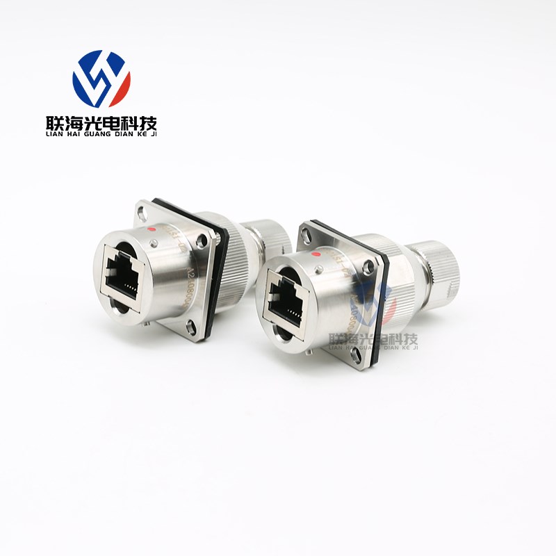 YW1-20E01S1-02 YW110E01-01网口连接器RJ45不锈钢耐环境高速网络