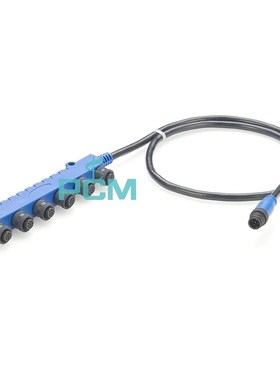 NMEA2000线缆T型6通船舶游艇电源线公转母M12-5芯航空插头IP67