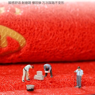 家用出入平安门垫红色门外地毯 入户门地垫进门大门口丝圈脚垫新款
