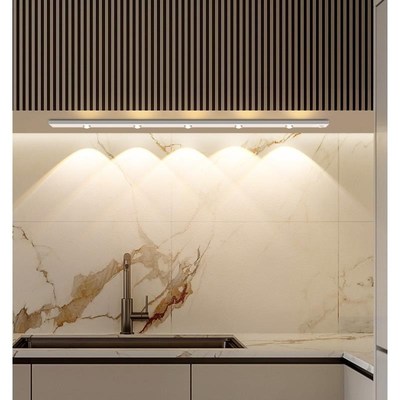 免布线感应灯充电式猫眼波纹小山丘灯带玄关酒柜橱柜磁吸人体感应