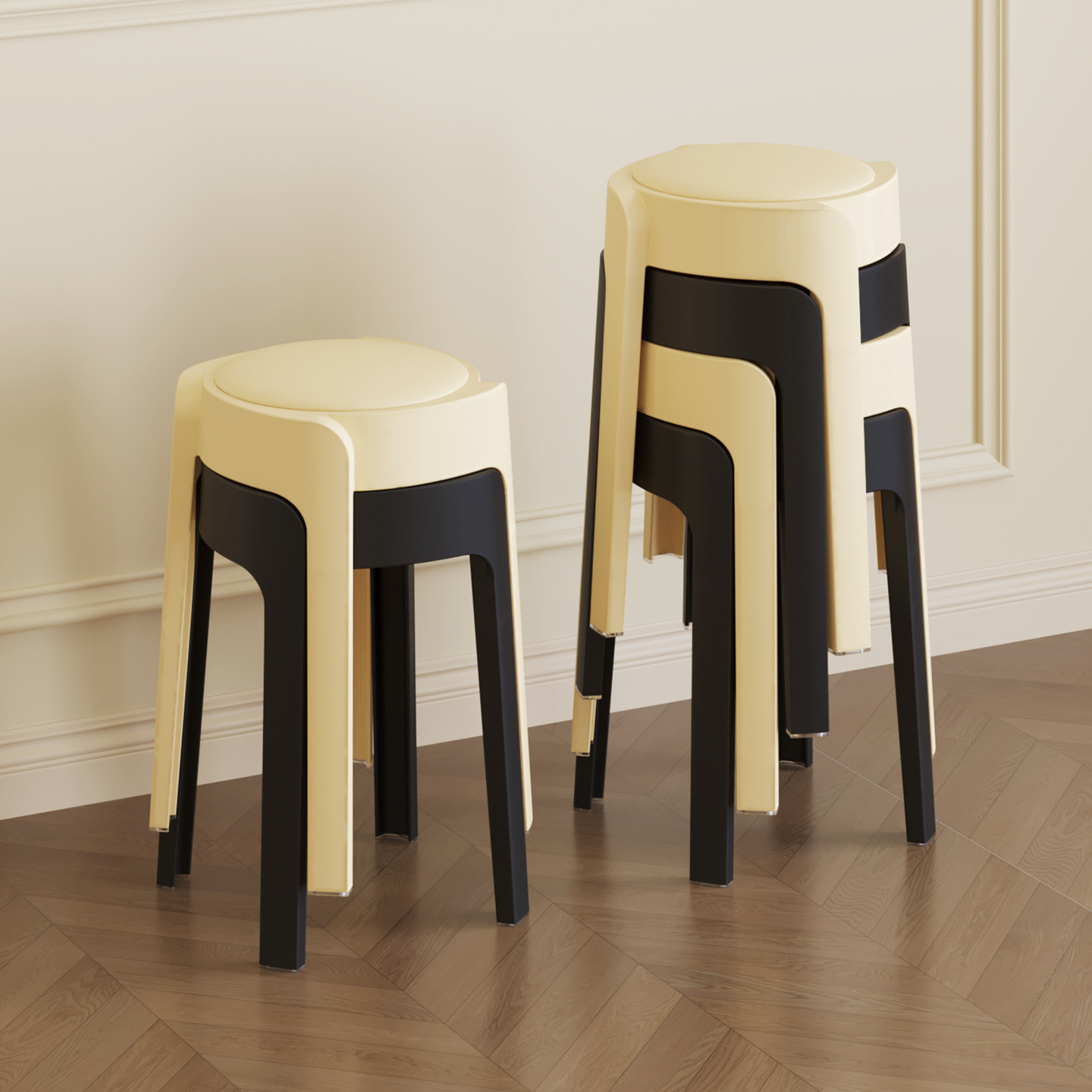 塑料凳子家用结实耐用加厚可叠放