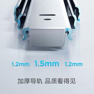 悍高抽屉轨道三节轨加厚缓冲阻尼静音导轨整体橱柜五金配件滑轨