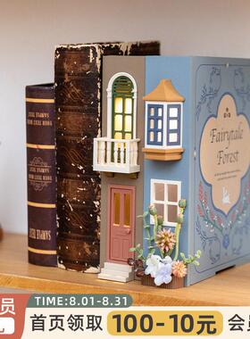 阿楹 假书装饰道具创意书挡覆古氛围卧室书架电视斗柜摆件灯礼物